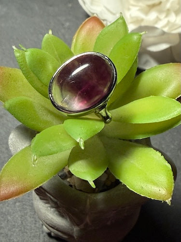 Bague fluorite violette