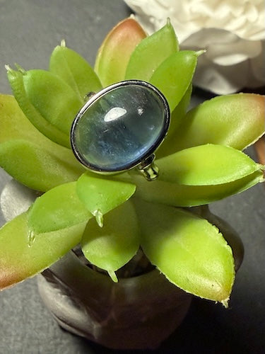 Bague fluorite Bleue
