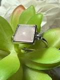 Bague carrée kunzite